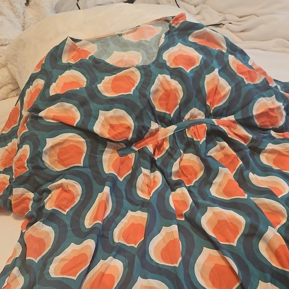 Free People Multicolor Lounging 1 Size Long  Dress